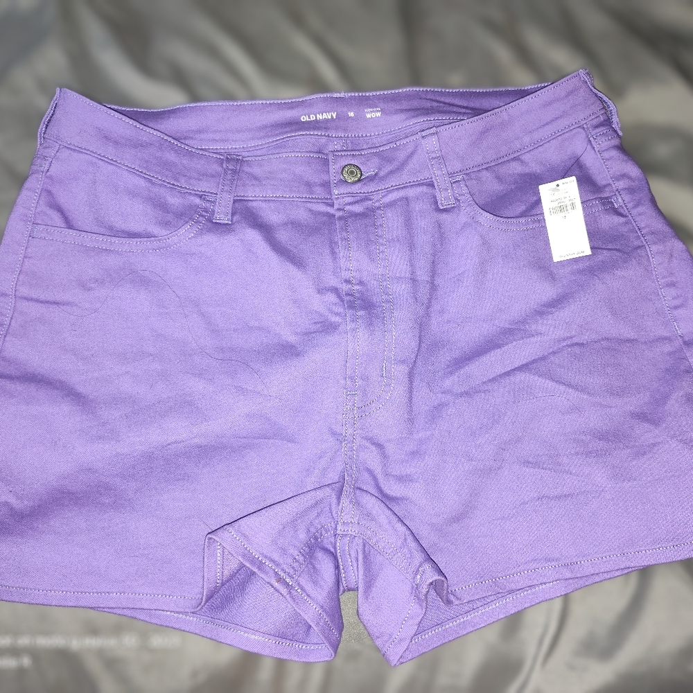 Old navy purple denim shorts sz 16